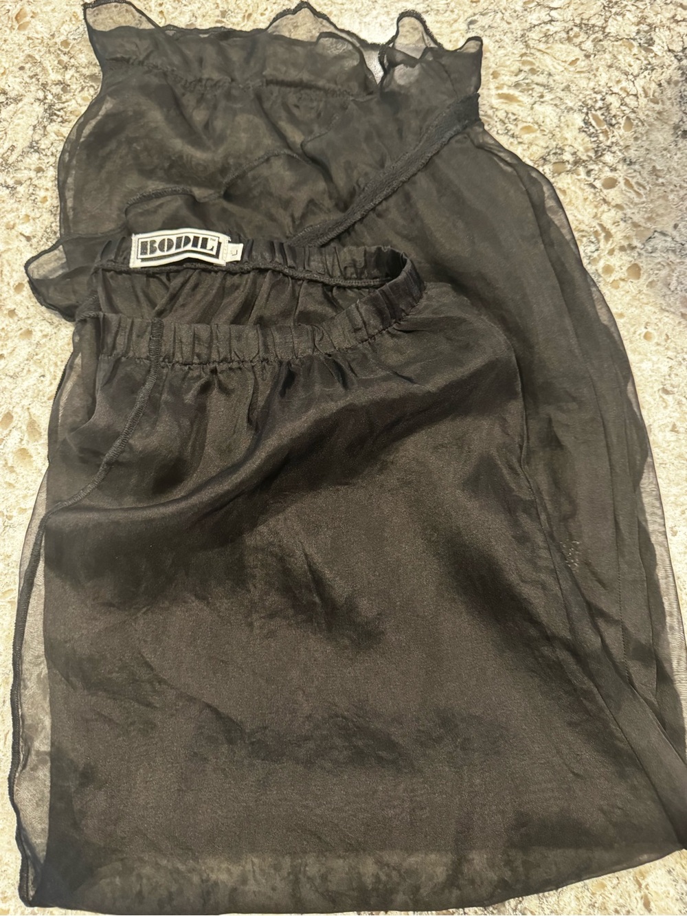 Sheer Skirt black vintage luxury brand